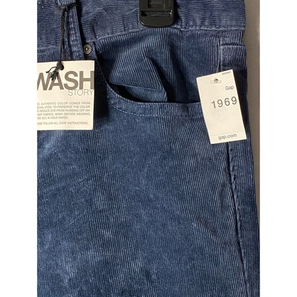 Women's GAP 1969 Perfect Boot Corduroy Pants Jeans Size 29 S Navy Blue NWT - Picture 4 of 11